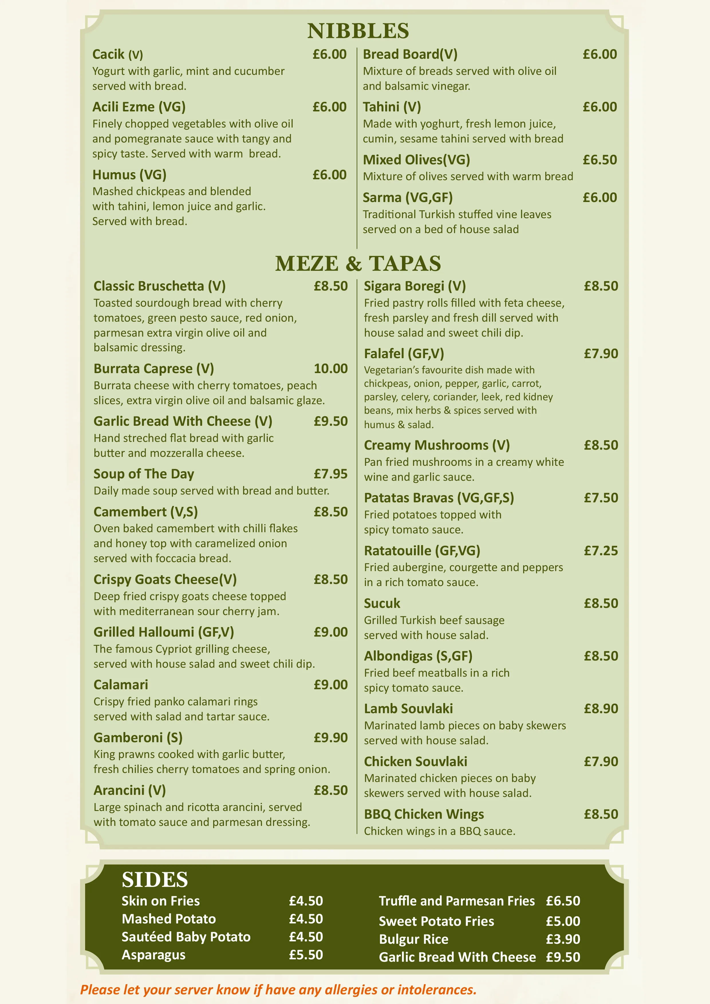 Main Menu Page 1